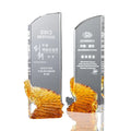 Factory Wholesale Custom Progressive Glass Trophy with Custom logo Printing