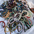 Handmade Men Women Natural Healing Gemstone Beads Stretchy Bracelet 4/6/8/10 mm Round Healing Crystal Bracelets for Gift