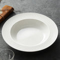Eco-Friendly Porcelain Pasta Plate with Wheat Design for Restaurant Hotel Home Catering or Wedding Use