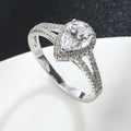 Classic 925 Sterling Silver Ring 3A CZ Cubic Zircon Wedding Rings Elegant Design Women CZ Diamond Ring