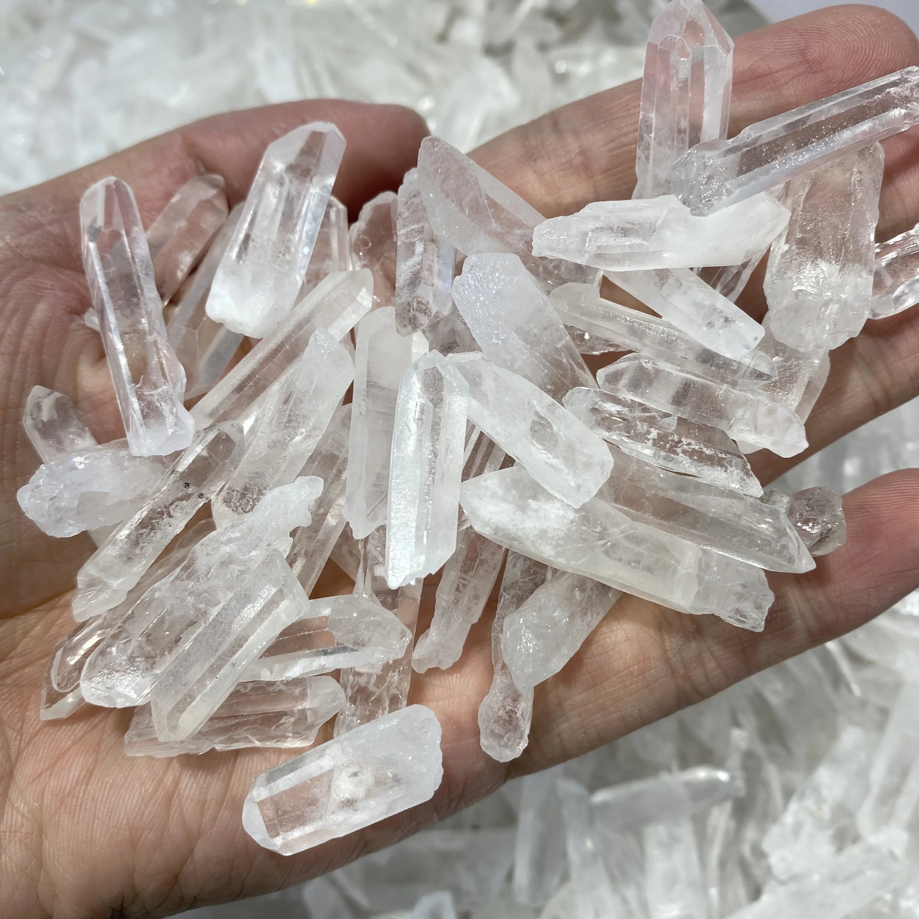 High Quality Natural Rough clear Quartz Crystal Points Lemurian Seed Healing Polished Crystal Tower Specimens