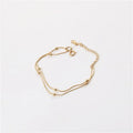Fenny Stylish Non Tarnish Stylish Double Layer Snake Chain Beads Bracelet Trendy Jewelry Stainless Steel Jewelry Wholesale
