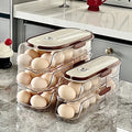 Automatic Rolling Multi-Layer Egg Storage Box Plastic Kitchen Egg Rack Tray Refrigerator Timed Household Food Storage Special MegaBDM