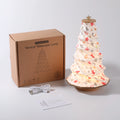 Waterproof Christmas Style Home Decoration Paper Lamp Folding Table Night Light Crafted Wood Box Set Company Gifts for Guests