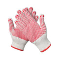 New Style  Red PVC Dotted Cotton Gloves Anti slip Double Sided Dotted Glove Stylish Garden Gloves