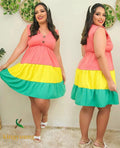 KY Femme Plus Size Party Dresses Sleeveless Mini V Neck Mini Crepe Twill plain dyed 4xl 5xl 6xl 7xl Dress