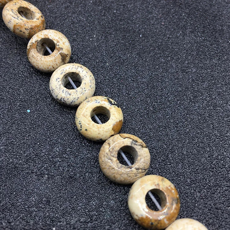 DIY Factory Wholesale Natural Gemstone Loose Beads Picture Jasper Faceted Sri Lanka Ruby Semi-finished DIY For Necklace Making