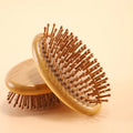 Bamboo Massage Hair Brush Oval Shape Eco-Friendly Natural Wooden Bristle Hair Care Comb Set Air Cushion Massage Hair Comb