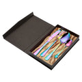 in Stock Stainless Steel Silverware Set with Mirror Polish Gold Flatware Cutlery in Gift Box for Weddings