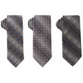 Men's Chinese Flower Polyester Woven Neckties Brown Maroon Business Wedding Party Tie for Men