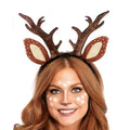 Christmas Cartoon Fabric Hair Hoop Big Antler Hair Hoop for Holiday Party