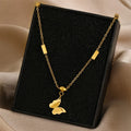 Hot Selling New Ins Dainty Stainless Steel Women Design Gold No Fade Butterfly Fashion Jewelry Necklace