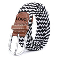 Wholesale Custom Adjustable Unisex Casual Designer Golf Braided Woven Stretch Alloy Buckle Men Fashion Elastic Belts