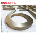COSUN Small Aluminum Sign Custom 3d  Letter and Number Fonts Shop Gold Sign Custom