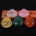 Natural pink Black Green White Red Stone Jade Buddha Pendant Necklace
