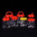 PET for Hexagonal Honey Jar Wholesale 1L Screen Printed Plastic Honey Bottle Screw Cap Hanger for Honey Jelly Cake Cookie