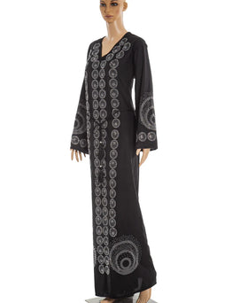 CCY Factory Custom Cheap Muslim Abaya Dresses Clothing Arabic Dubai African Women Islamic Dress Abaya with Rhinestones