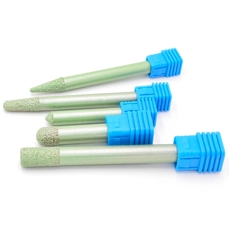 V Bits Engraving CNC Router Diamond Milling Cutters for Stone Carving 3D Tapered End Mill Diamond Tools Set