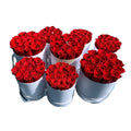 Forever Eternal Round Box with Stabilized Enchanted Preserved Roses for Graduation Valentine's Day or Christmas Celebration