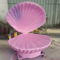 Aquarium Photo Props Giant Fiberglass Sea Shell Seat Resin Marine Life Sea Shell Sculpture for Event Display MegaBDM