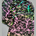 Custom High Visible Nebula Printed rainbow Iridescent Breathable Washable 300T 50D 75D Recycled 100% Polyester Reflective Fabric