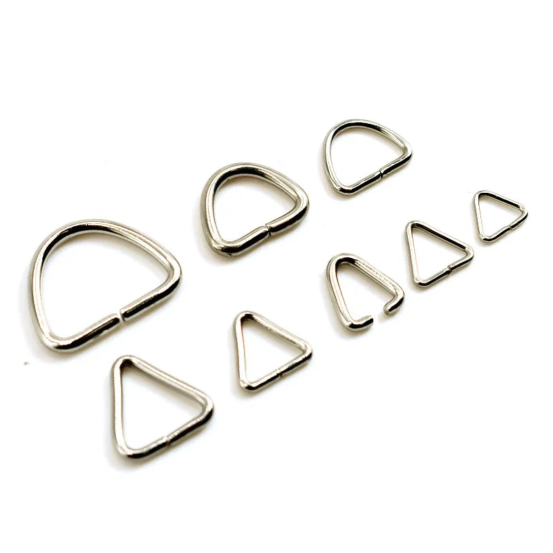 Promotional Various Stainless Steel Triangle Buckle Closed Triangle D-Ring Connection Ring Jewelry Steel Ring