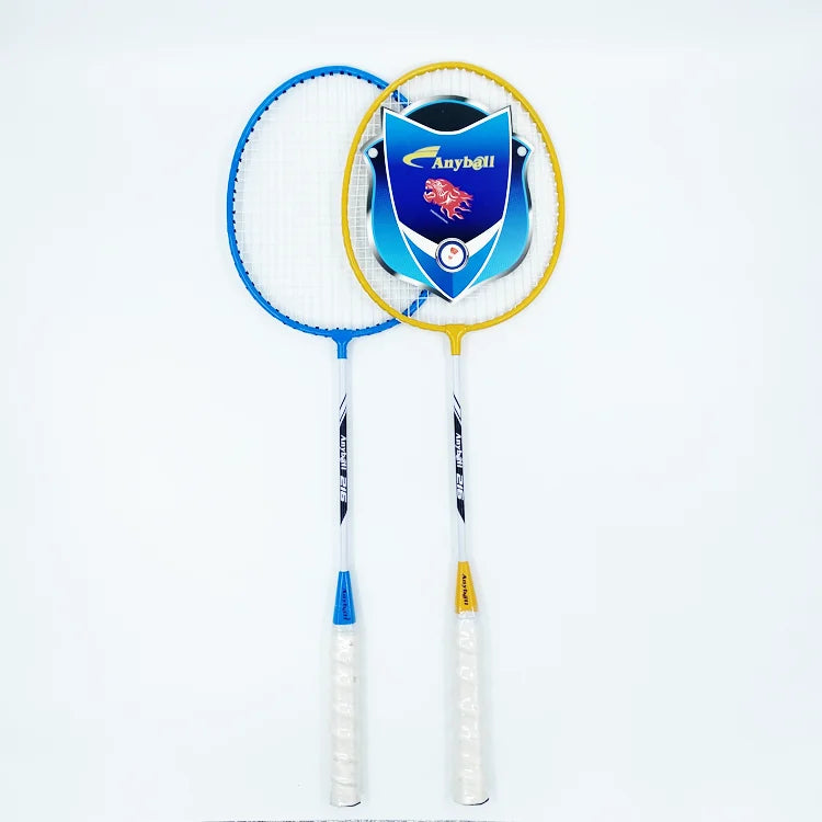 Hot Selling Iron and Steel Badminton Racket Include 1 Piece Custom Badminton Racquet  with 3/4 Cover Carrying Bag