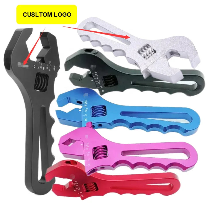 Lightweight Aluminum Long Handle Spanner an Line Hose Fitting An3 to An16 an Wrench Adjustable