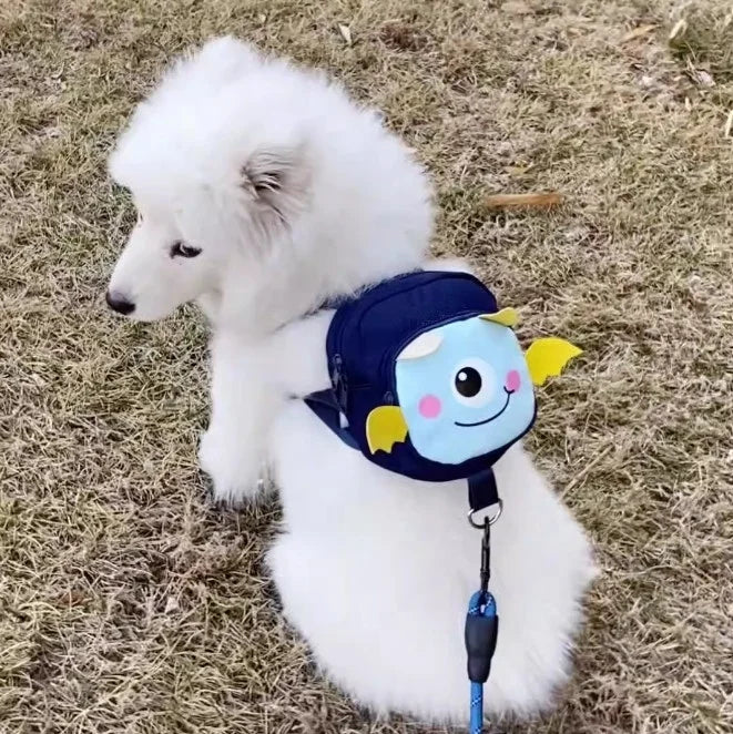 Factory Wholesale Durable Quirky Pet Backpack Extraction Pet Poop Bags Large Capacity Adjustable Pet Harness Backpacks