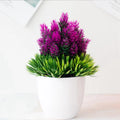 Faux Plant Potted Green Plant Mini Desktop Ornaments Artificial Potted Plants With Pot