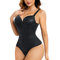 Black Bodycon Jumpsuit Camisole Slim Body Shaper Bodysuit Thong Shapewear for Women Tummy Control
