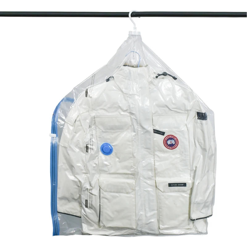 Good Quality Hanging Vacuum Storage Bag 75% Space Saver Vacuum Compression Clothing Finishing Bag