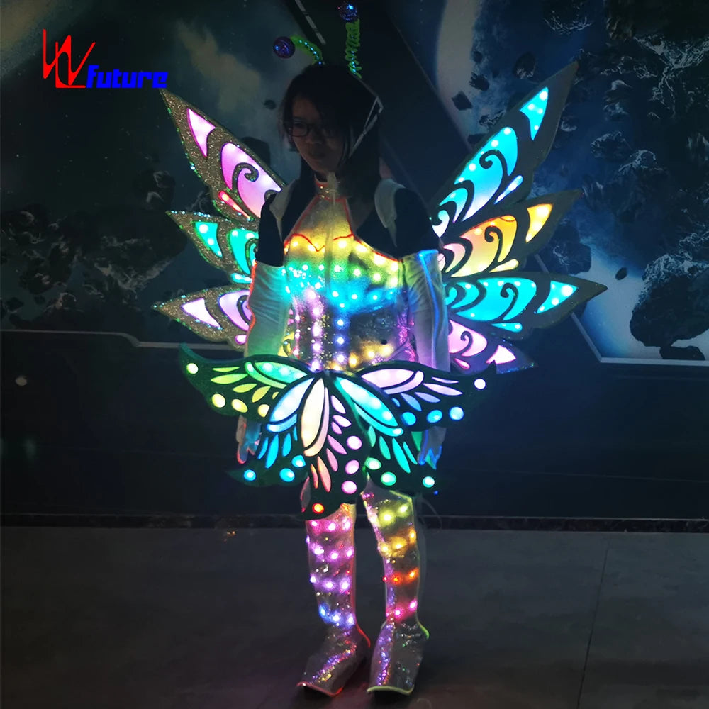 Colorful Led Costumes for the butterfly fairy Parade