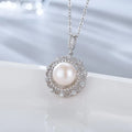 925 Sterling Silver Necklace for Women Pearl Pendant Necklace Gift Fine Jewelry