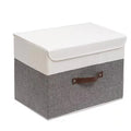 Hot Selling Household Cotton and Linen Splicing Folding Simple Washable Storage Box