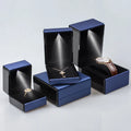 SSeeSY Luxurious Custom Logo LED Light Bracelet Necklace Ring Jewelry Gift Box Packaging & Display
