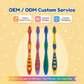OEM Custom Kids Toothbrush Disposable Soft Bristle Cute Colorful Ergonomic Handle Children's Soft Toothbrush Oem Tooth Brush Set