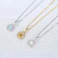 Special S925 Silver Minimalist Opal Engagement Wedding Party Pendant Necklace-Customizable Gift Jewelry