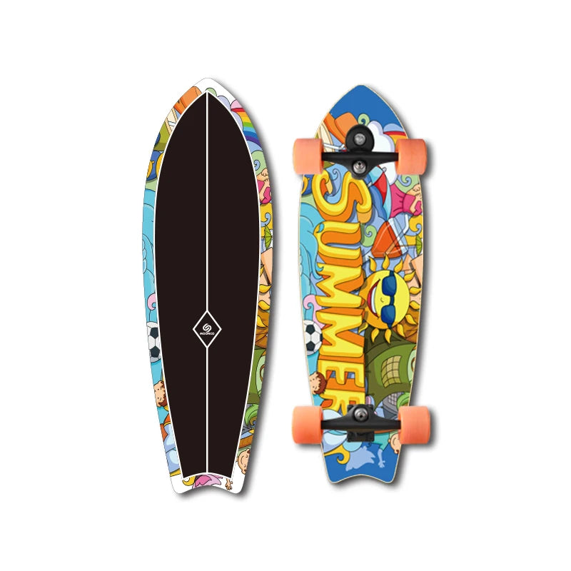 Moonco 29*9 Inch Wood Maple Surfing Skate Board Surfskate  Children Surf Skate
