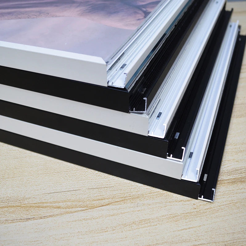 Tulundo Aluminum Poster Frame Rail Snap Photo Frame Wall-Mounted Multi-Color Options