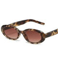 Custom Logo 2025 Fashion Retro Leopard Punk Sun Glasses UV400 Y2k Small Frame Oval Sunglasses