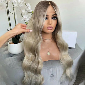 13x6 Lace Front Wigs Highlight Blonde Human Hair Pre-Plucked Brazilian Virgin Hair Glueless Lace Body Wave