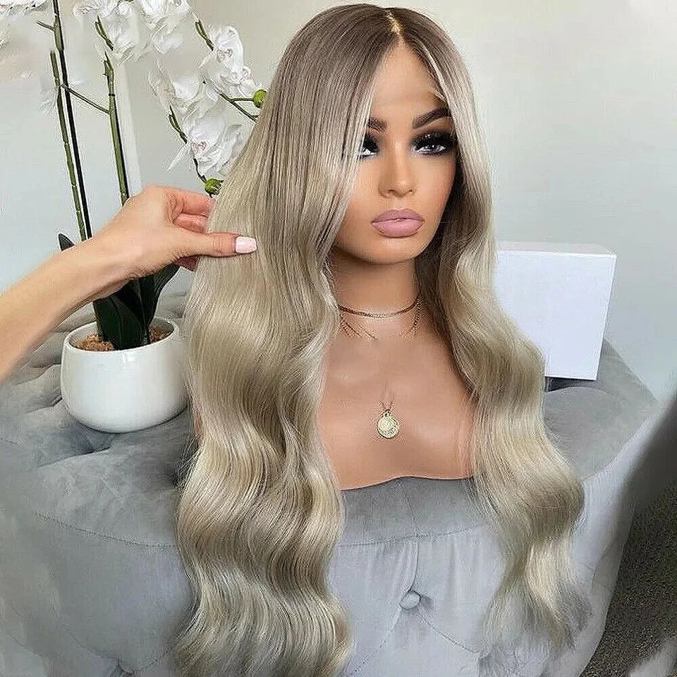 13x6 Lace Front Wigs Highlight Blonde Human Hair Pre-Plucked Brazilian Virgin Hair Glueless Lace Body Wave