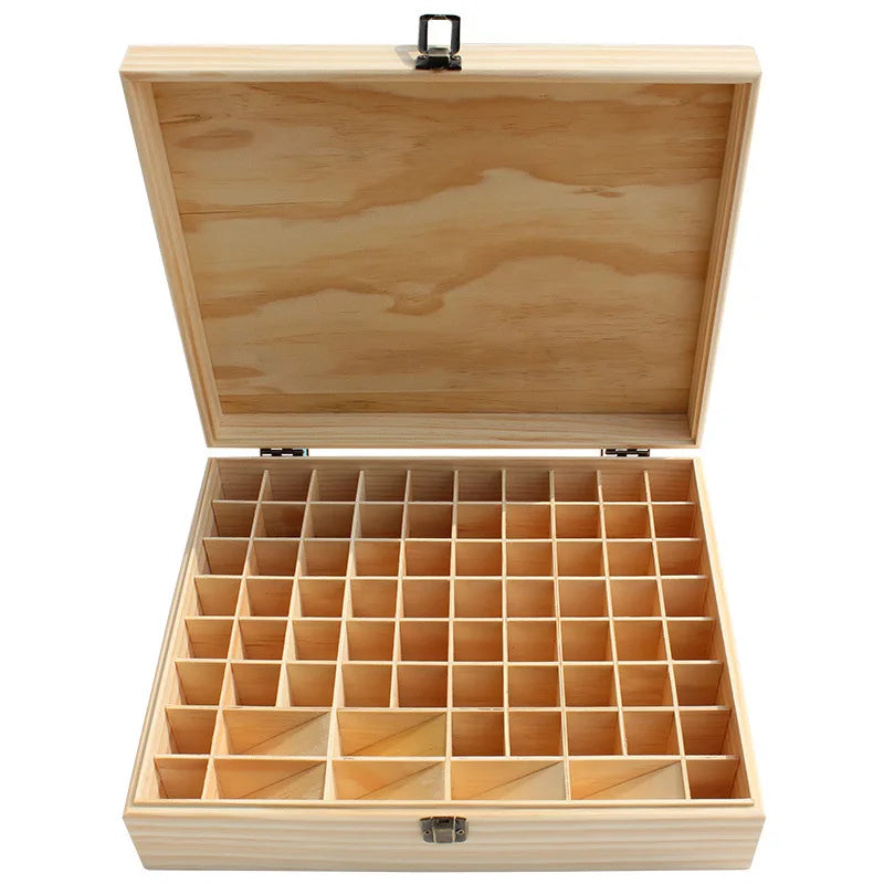 Wholesale Custom Pine Wood Perfume Drawer Unfinished Wooden Essential Oil Storage Box Wooden Box for Essential Oil