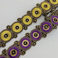 Fashion Iron on Flower Sequin Lace Ribbon  Embroidered Flower Trim for Clothes DIY