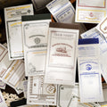 15pcs/pack Liliana's Collection Series of Foil Embossed Silver Note Book Decorative Handbook Material Collage Backing