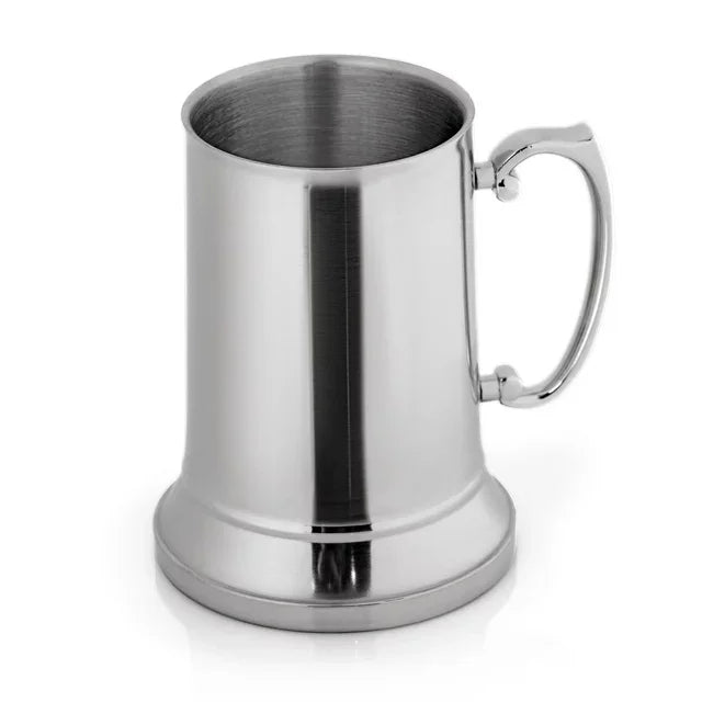 Stainless Steel Beer Mug Unbreakable Beer Mugs 20oz Travel Mug Beer Tumbler with Handle for Party and Banquet