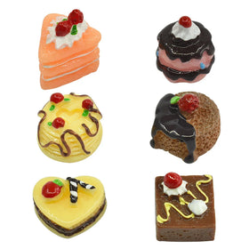 Resin Kawaii Dessert Cake Fake Food Miniatures Accessories Materials Flatback Cabochon Charm Mini Figurine Scrapbook Diy