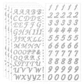 Glitter Cursive Alphabet and Number Stickers Self Adhesive Glitter Number Letter Stickers for DIY Decoration