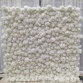 Hot Sale in Stock White Color Customized Design Size Silk Artificial Flower Wall Backdrop for Wedding Decoration